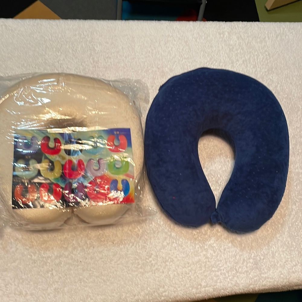Two travel pillow U shaped.
